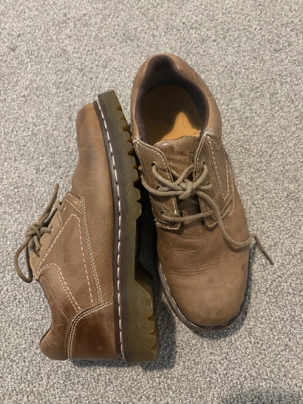 Dr. Martens Tan Brown Leather Lace-Up Derbys